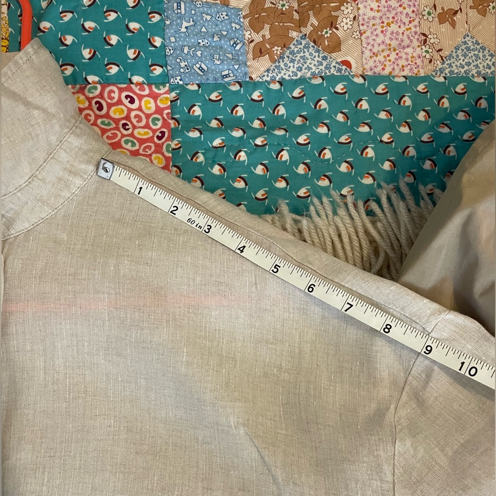 H&M 100% Linen Crop Blouse - Picture 7 of 8